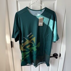 Pearl Izumi Green and Yellow Men's Mountain Bike Jersey